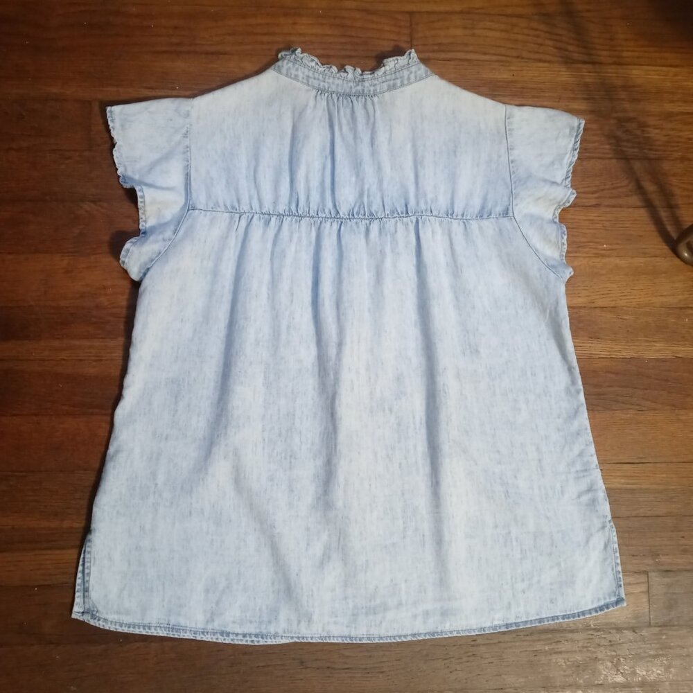 RAILS ruthie button down shirt in light acid wash (S) - Picture 5 of 15